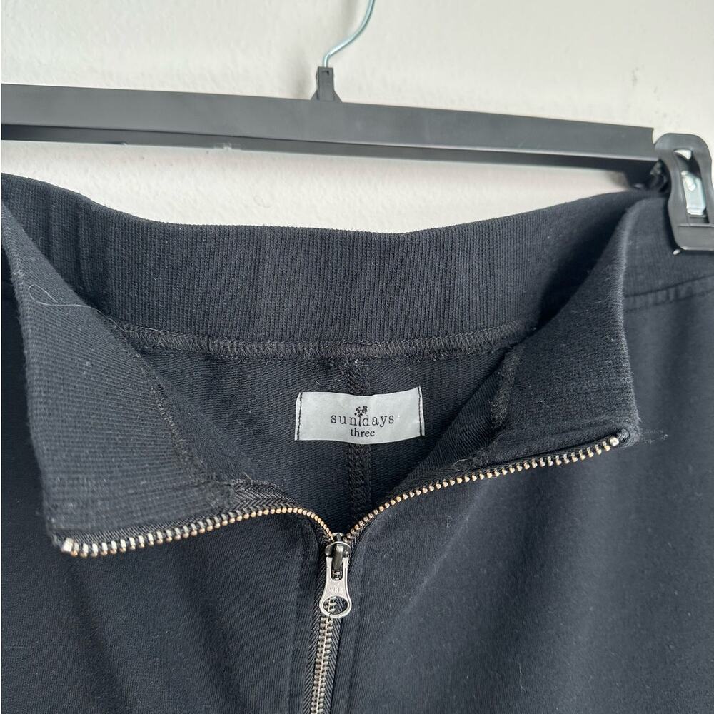 Sundays Three Black Zipper Down Mini Skirt Women's Large - Picture 3 of 4